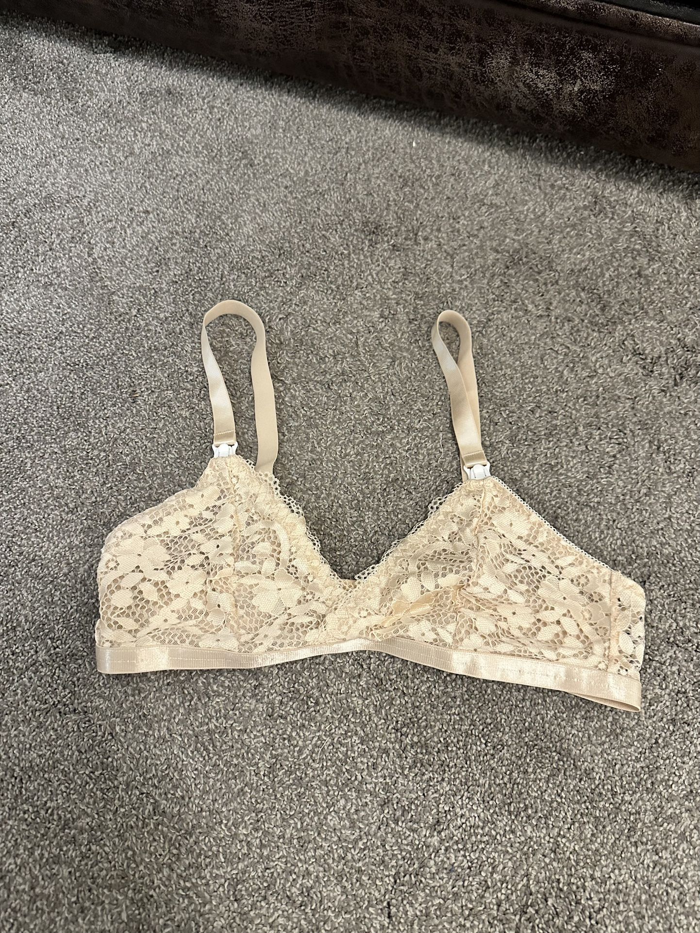 Nude Lace Nursing Bra