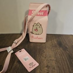 Pusheen pink fruit juice carton