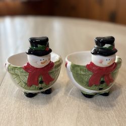 Snowman Ceramic Bowls