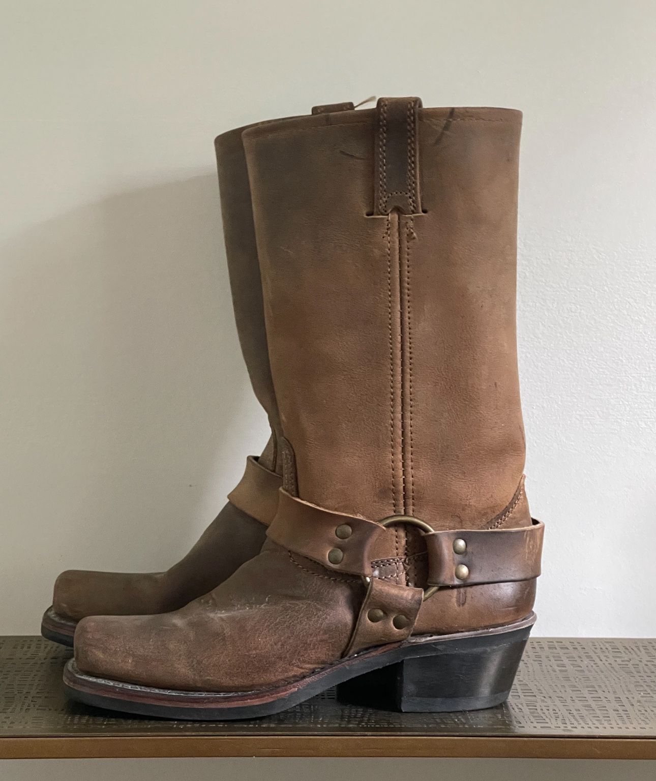 Frye Ladies Harness Leather Moto Boots