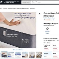 Casper Original Hybrid Queen Mattress
