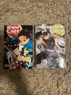 Demon Slayer Kimetsu no Yaiba Manga Vol 1 & 2