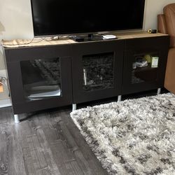 IKEA tv stand , cabinet with front glass