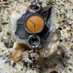 Fossil Watch Women's Stainless Steel Texas Longhorns Quartz  College Collection   ****NEEDS NEW BATTERY ****  The Fossil Watch Women's Stainless Steel