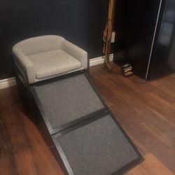 Small Dog Bed with Ramp and Storage