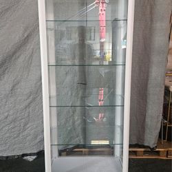 Lighted White Display Cabinet