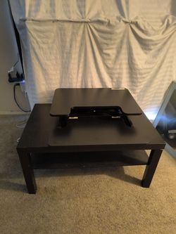 Black Height Adjustable Standing Desk Converter