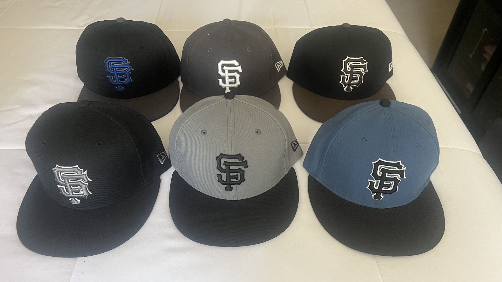 SAN FRANCISCO GIANTS FITTED CAPS HATS NEW ERA 59FIFTY SIZE 7 1/4
