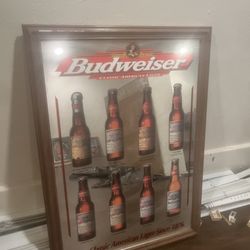 1998 Budweiser "Classic American Lager" advertising mirror