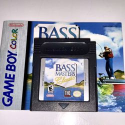 BASS Masters Classic (Nintendo Game Boy Color, 1999) Instruction Book, Working