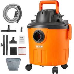 22#Shop Vacuum Wet And Dry, 5 Gallon 6 Peak HP Wet/Dry Vac, Powerful Suction with Blower Function with Attachments 2-in-1 Crevice Nozzle, Small Shop V