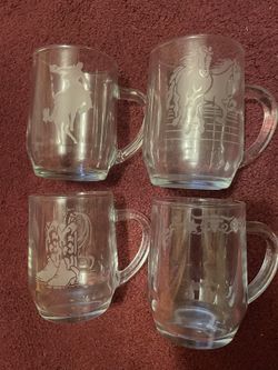 Glass Country Western Coffee Glass Set
