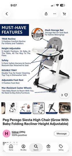 Peg perego siesta high chair