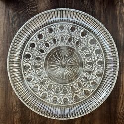 Federal Glass Windsor Clear Pattern 11" Service Plate