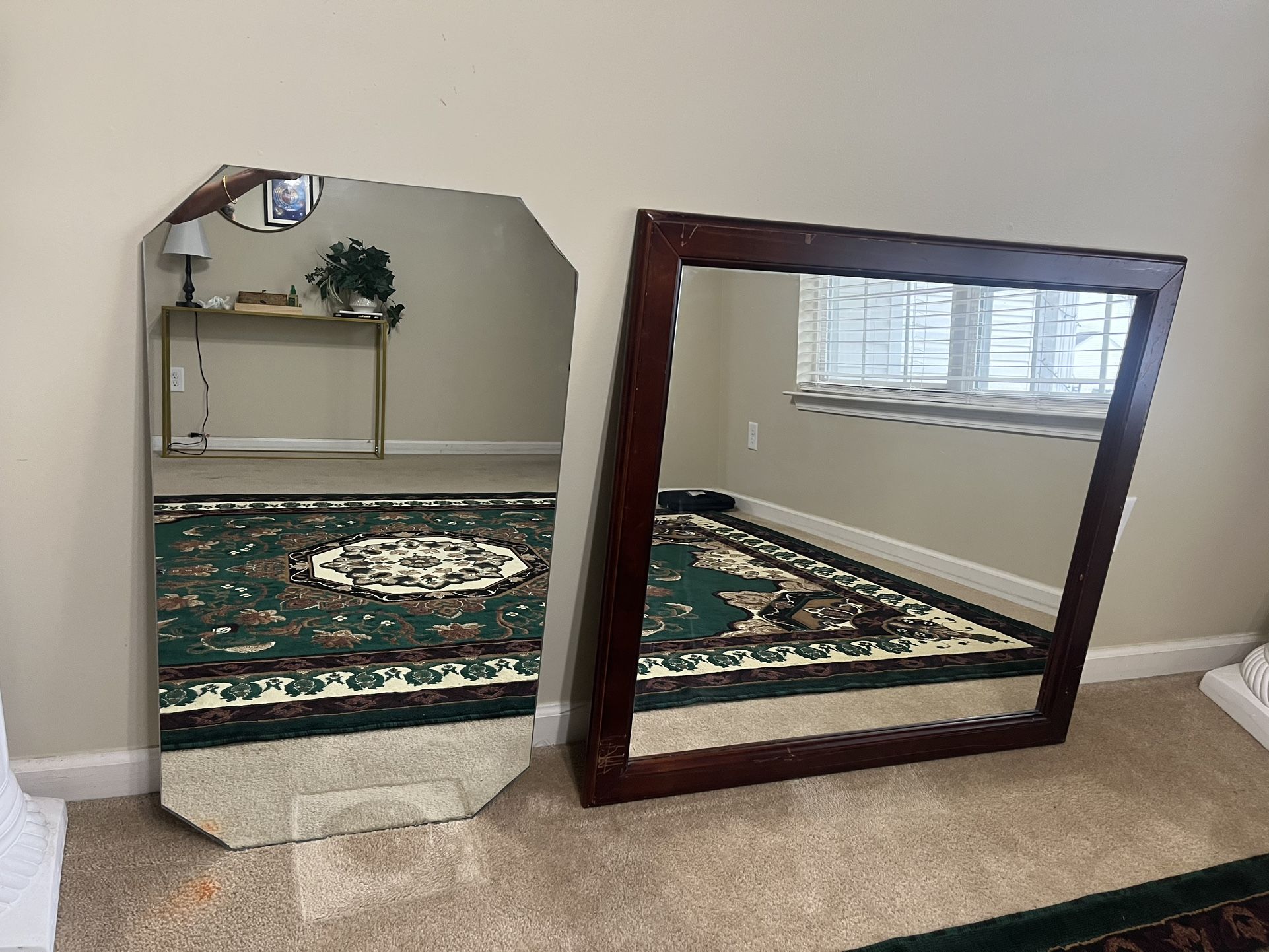 Bathroom mirrors are in a good condition 