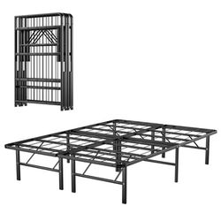 Collapsible Queen Metal Bed Frame