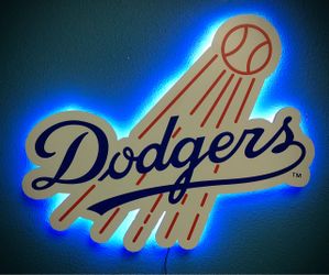 LA Dodgers LED Backlit Wall Sign