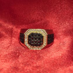 10k Yellow Gold Diamond Round Ring 1 1/5 ctw