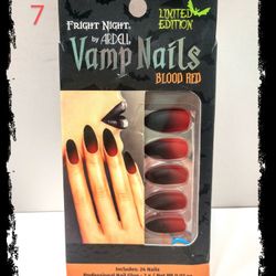 ☠️🩸 Fright Night - Blood Red 🩸☠️ Black & Red ~ Limited Edition ~ Vamp Nails *NIB*