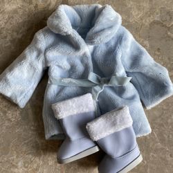 American Girl Doll Coat Boots Set