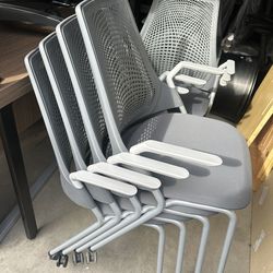 Herman Miller Sayl Side Stack Stacking Stackable Lobby Waiting Room Guest Training Classroom Office Chairs
