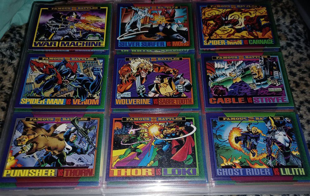1993 Marvel Famous Battles Trading Cards