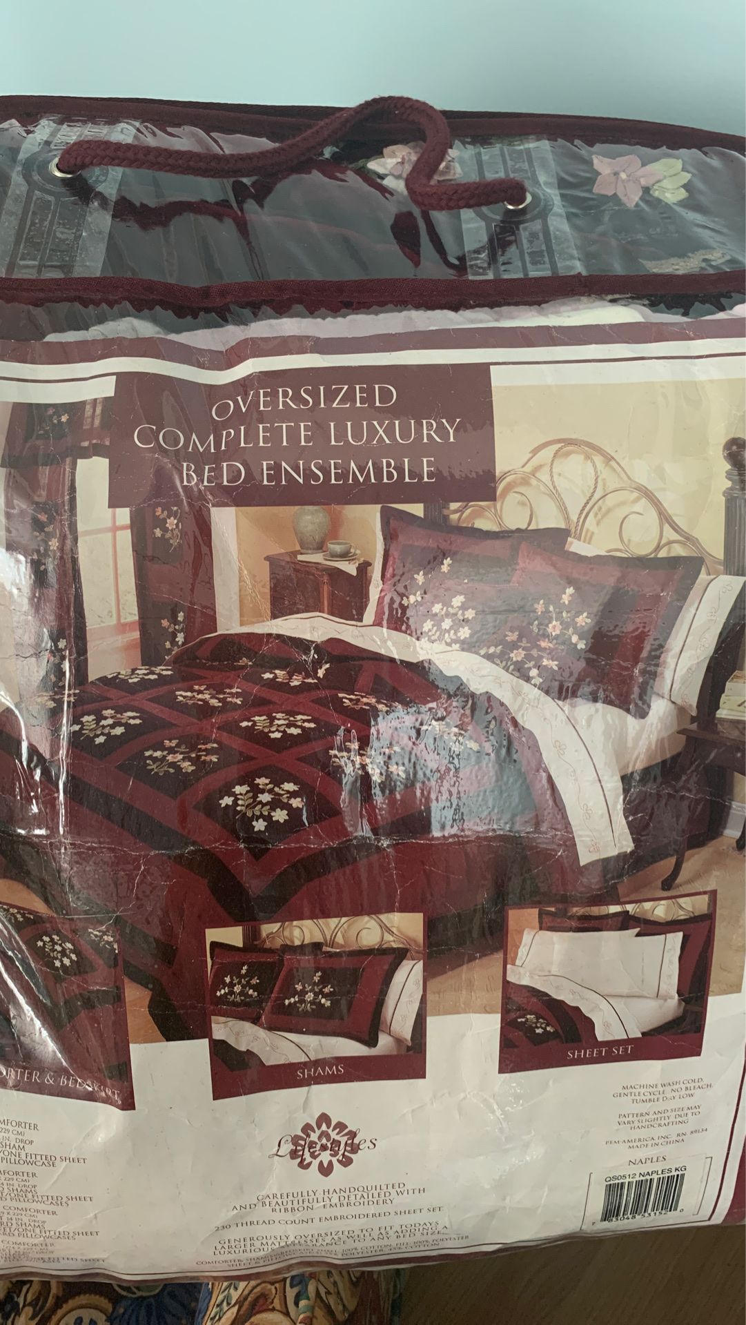 King size luxury bed ensemble