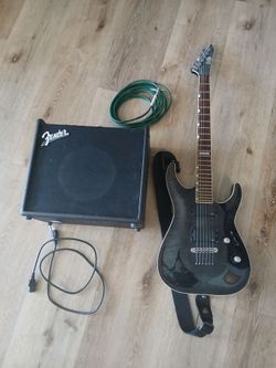 LTD MH-400NT Guitar & Fender Mustang LT25 Amp