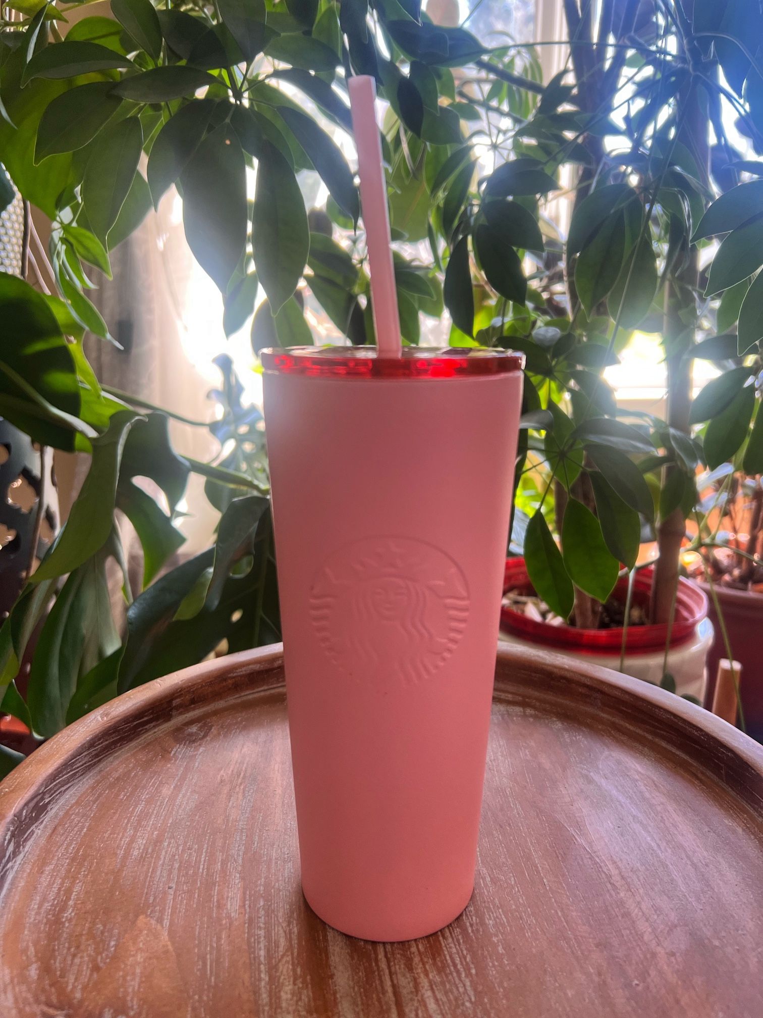 Starbucks matte pink tumbler