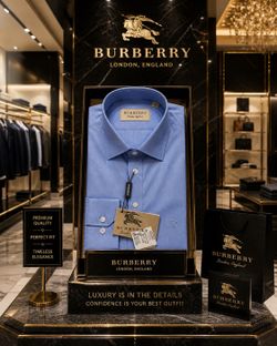 Burberry London England Men's Long Sleeve Dress Shirt -