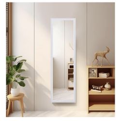 White Full length Wall mirror