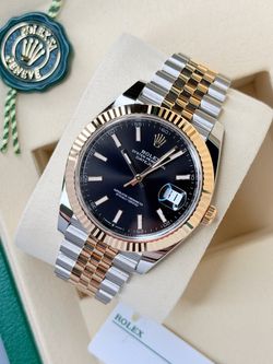 Brand New Two Tone Rolex Datejust 41 w/ Black Dial