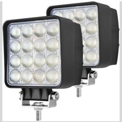 48W LED Work Lights 2PACK, 5500LM Super Bright Square LED Pods