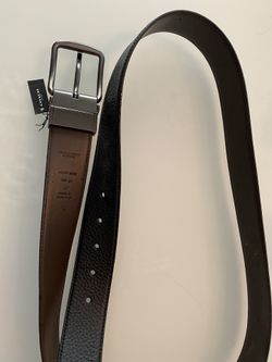 Coach Black Calfskin Leather Men’s Belt BRAND NEW