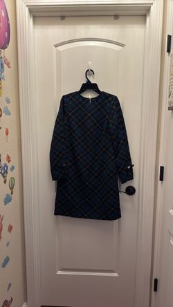 Plaid Long Sleeve Mini Dress