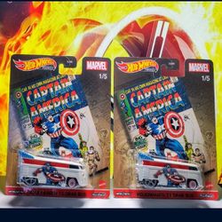 2021 Hot Wheels Premium VOLKSWAGEN T1 Drag Bus Marvel Captain America $12 Each