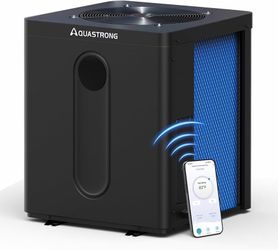 39,000 BTU Top Discharge Inverter Swimming Pool Heat Pump, 115V Electric Pool Heater for Above Ground and Inground Pool, WiFi Capable Timer, Heating a