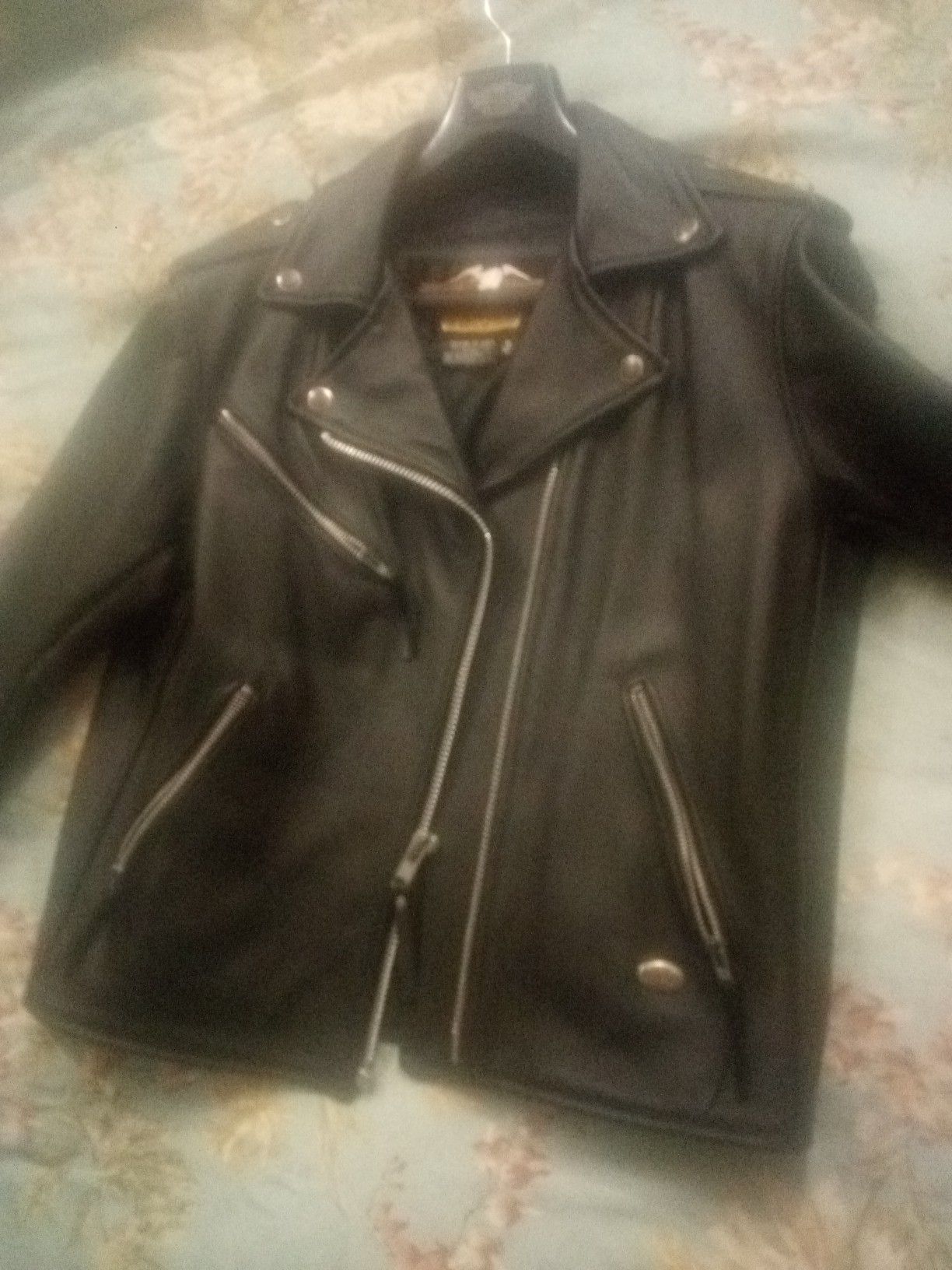 Harley Davidson women's leather biker jacket And Women's Harley Boots Size 8