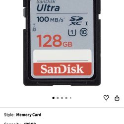 Memory Card San Disk 128 GB