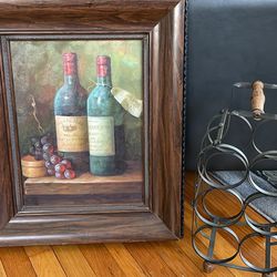 Wine Painting  And rack