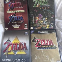 4 Zelda Games For Nintendo GameCube 