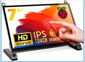 ROADOM 7" Touchscreen Monitor, 1024x600 IPS Raspberry Pi