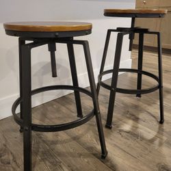 Swivel Bar Stools Pair