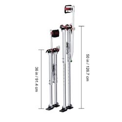 Adjustable comfort drywall stilts 36 - 50"