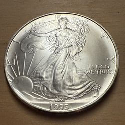 Better Date 1993 American Silver Eagle $1 Coin With Capsule || Low Mintage