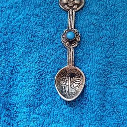 Antique Tibetan Silver Medicine Spoon