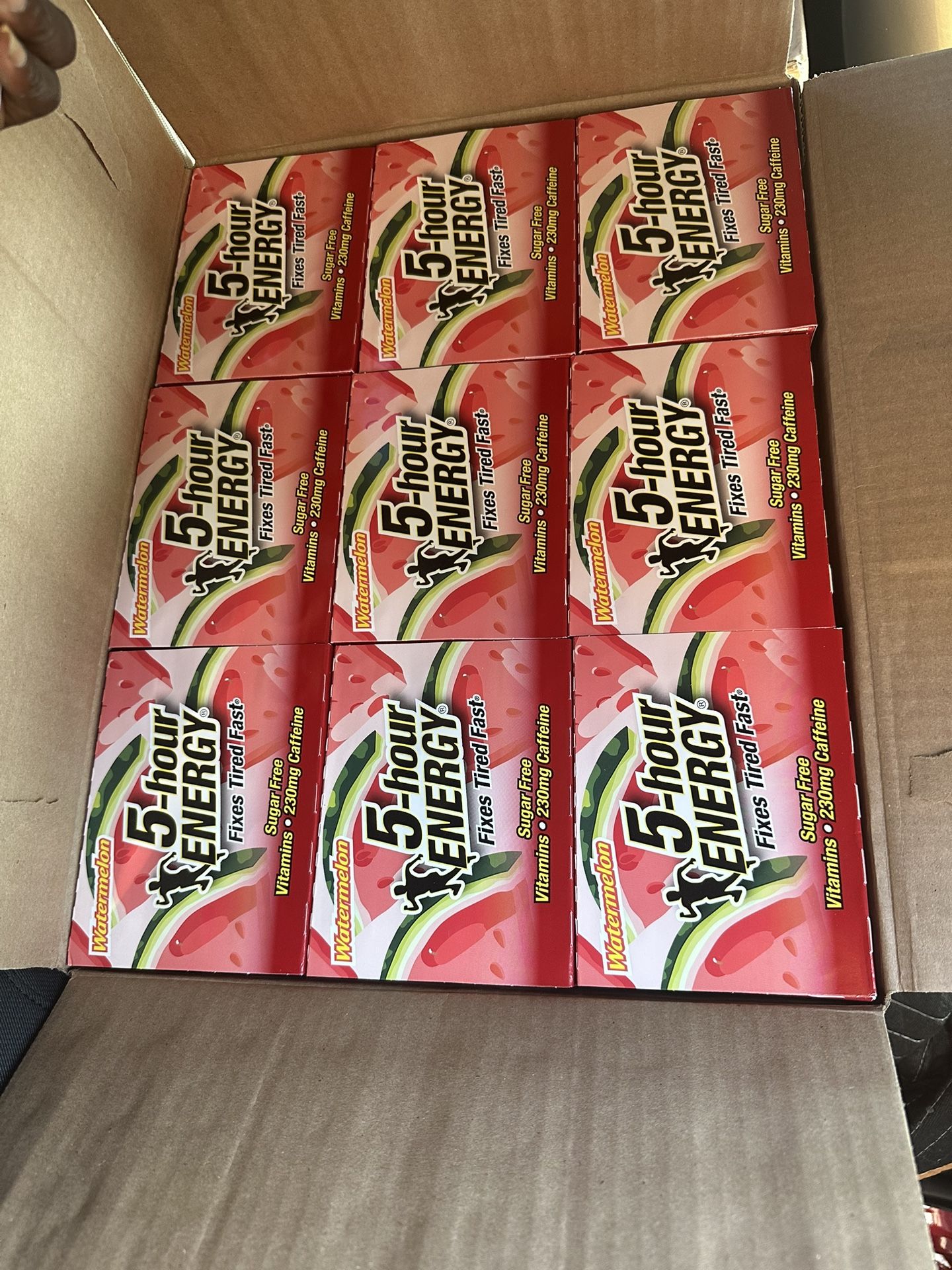 Title: 5-Hour Energy – Watermelon Flavor (Box of 12 Bottles) Description: Stay energized and focused with 5-Hour Energy! 💥 • Flavor: Watermelon 🍉
