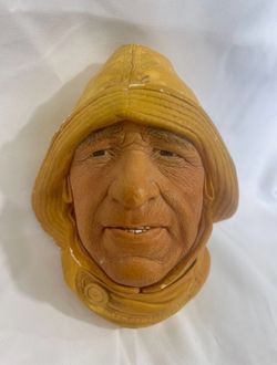 Vintage bossons chalkware 1965 life boatman
