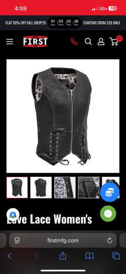 Woman’s Motorcycle Leather Vest
