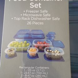 #NEW 26 PIECE FOOD CONTAINER SET